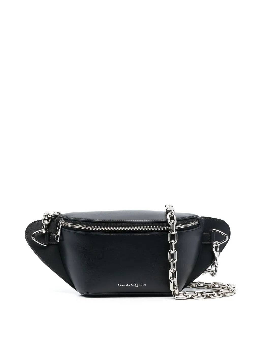 

Alexander McQueen cangurera con logo en relieve - Negro