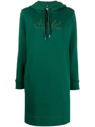 hoodie dress green Women's Zipper Hoodie Dress main image 0