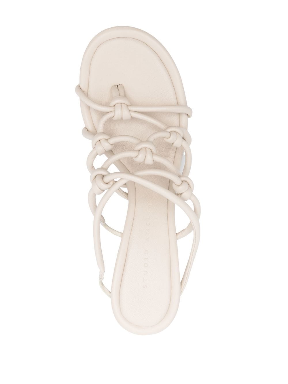 Shop Studio Amelia Strappy 95mm Leather Mules In Neutrals