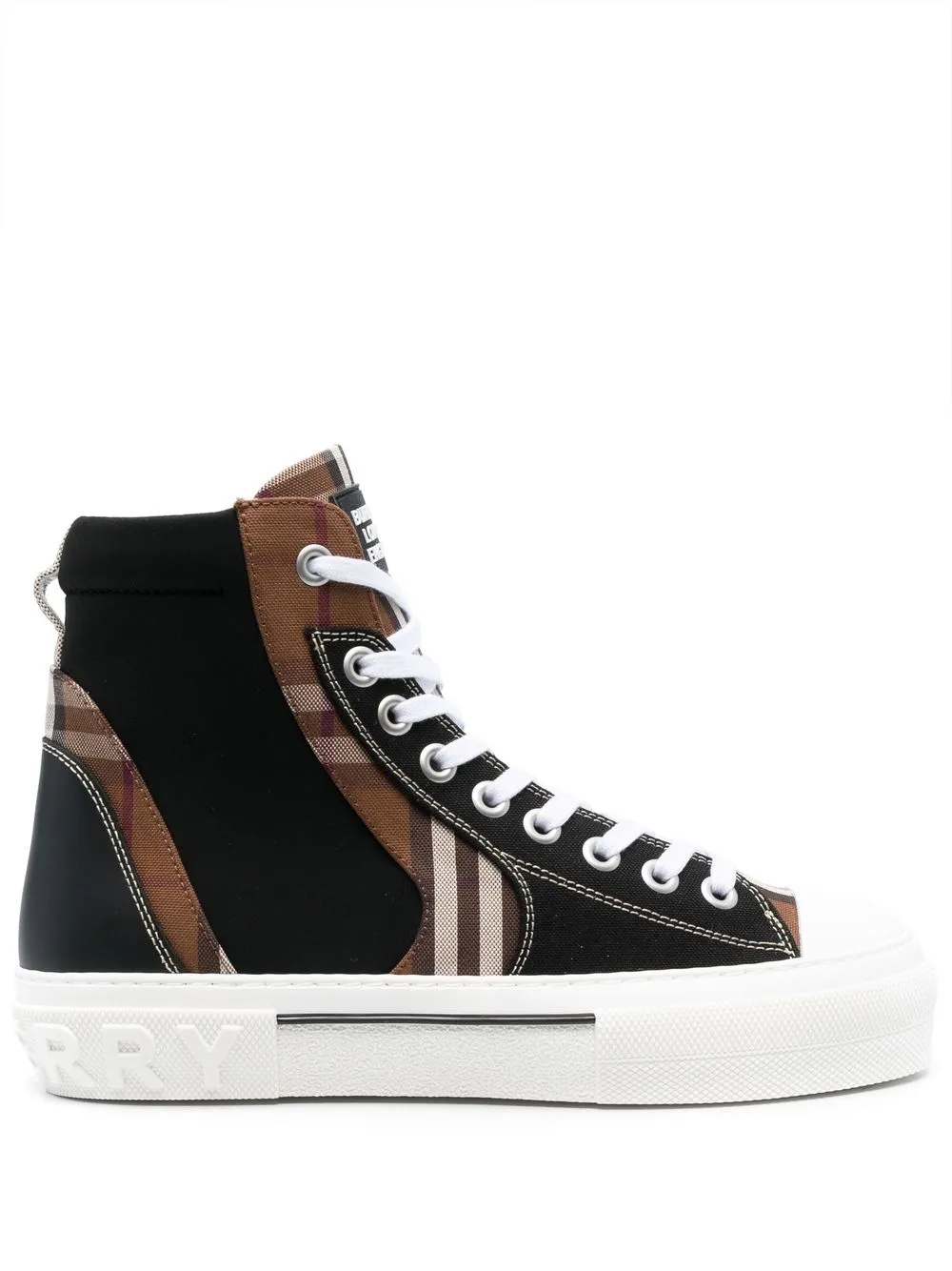 

Burberry Vintage Check-print high-top sneakers - Black