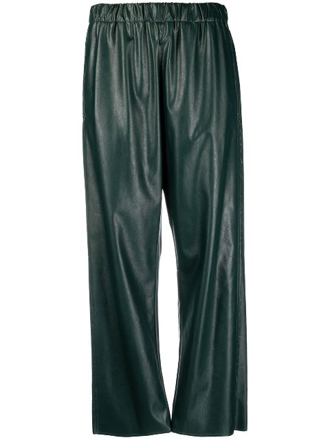 MM6 Maison Margiela faux-leather cropped trousers Women