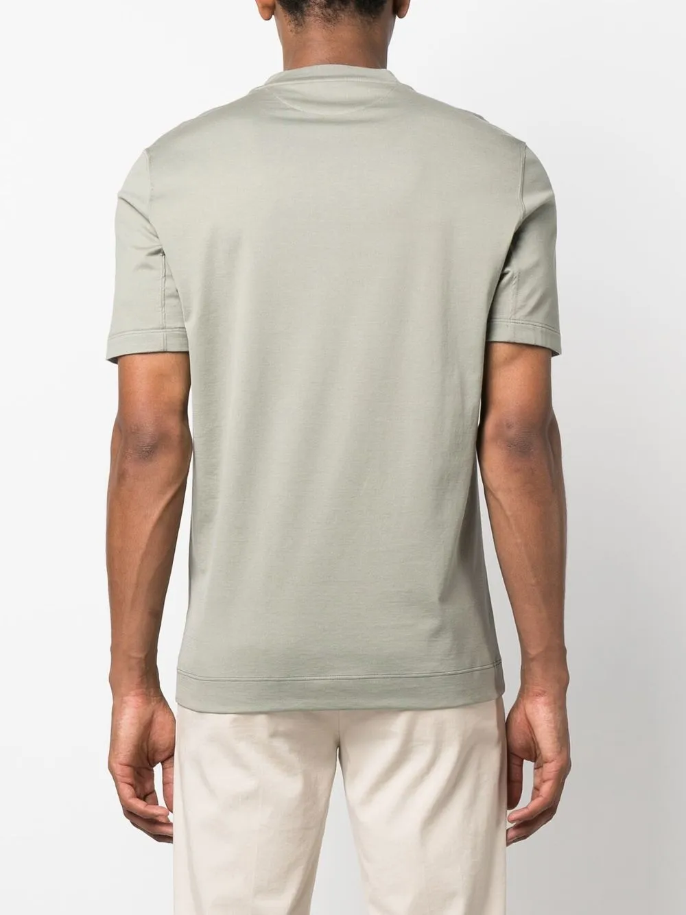 Brunello Cucinelli Slogan Print Cotton T-shirt In Grün
