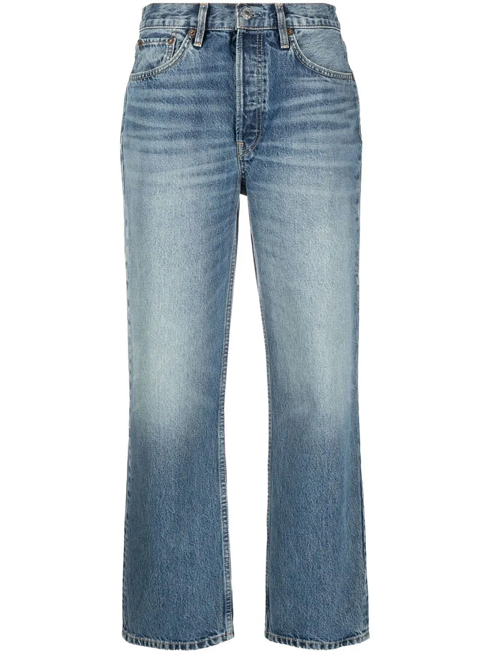 Re/done 90s Low Slung Denim Jeans In Blue