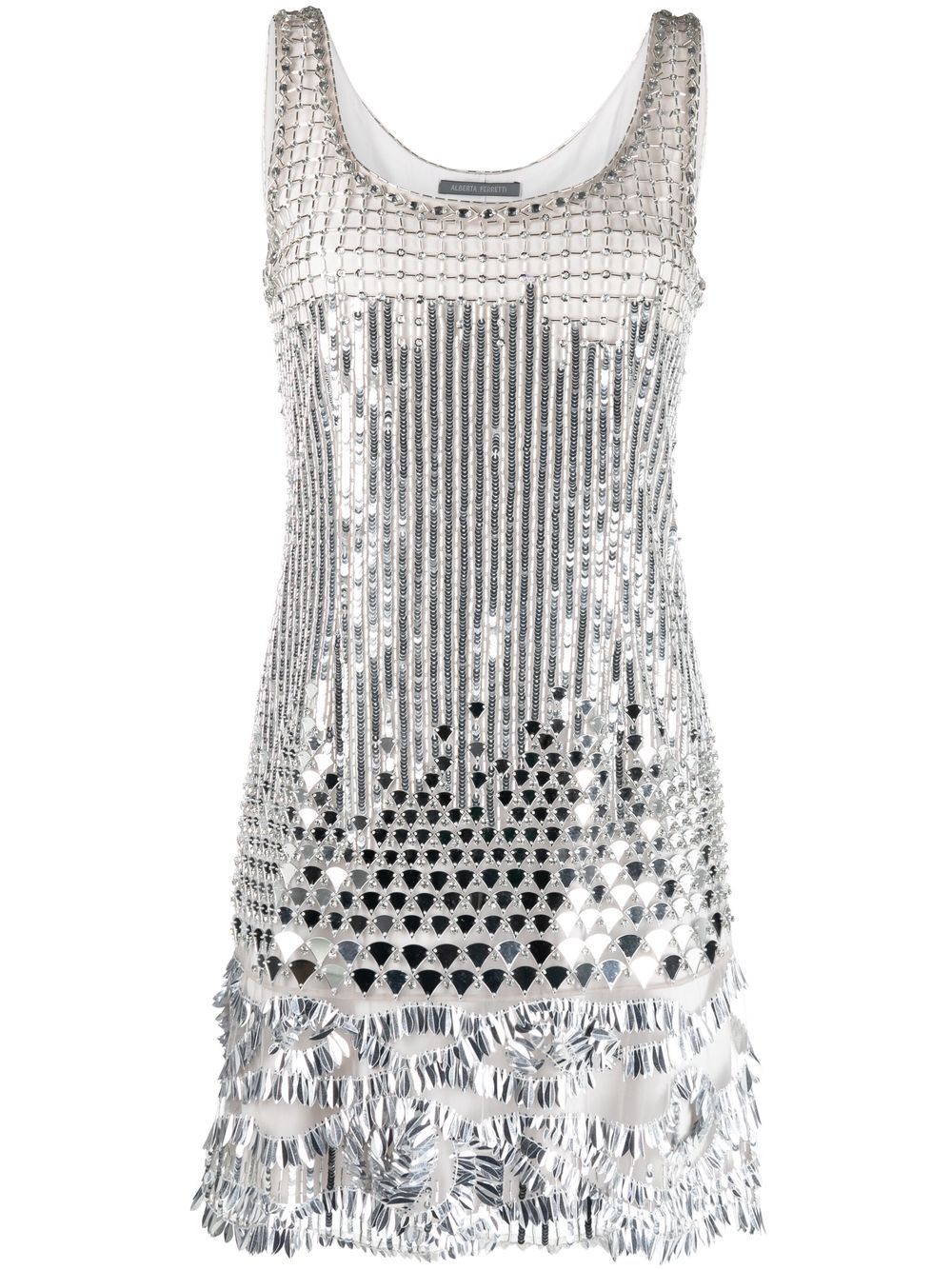 ALBERTA FERRETTI SEQUIN-EMBELLISHED MINIDRESS