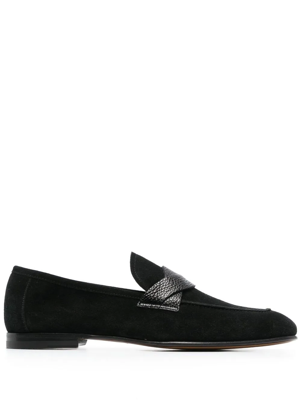 

TOM FORD suede almond-toe loafers - Black