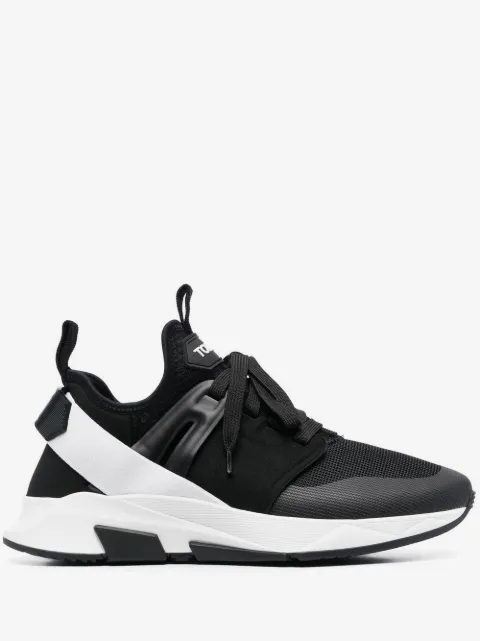 TOM FORD Jago panelled logo-patch sneakers