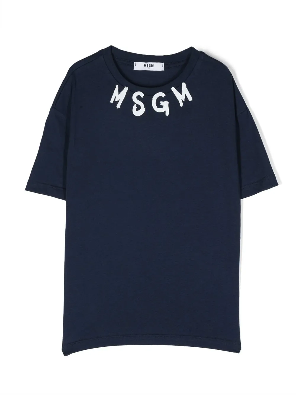 

MSGM Kids logo-print short-sleeve T-shirt - Blue