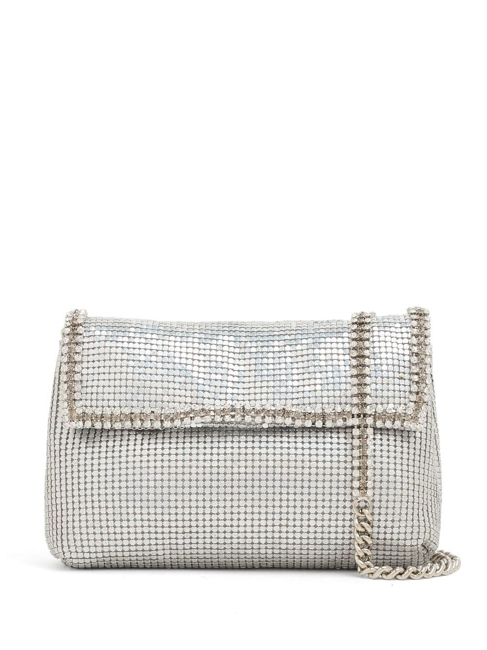 crystal-embellished mesh bag