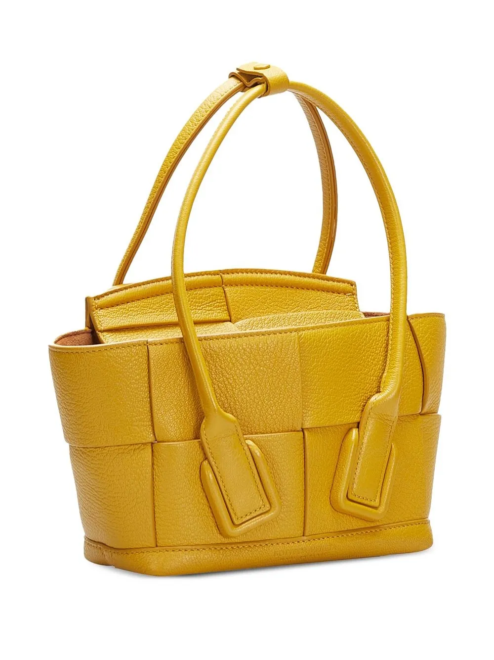 Pre-owned Bottega Veneta Arco Intrecciato Mini Tote Bag In Yellow ...