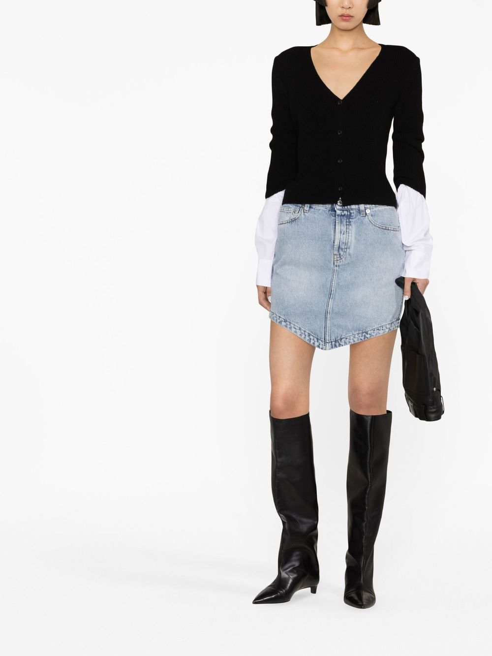 Alexander Wang Vest met contrasterende mouwen - Zwart