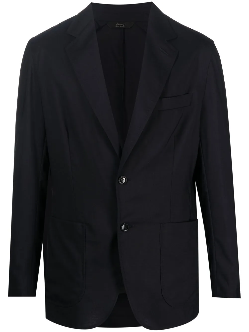 

Brioni single-breasted cotton blazer - Blue