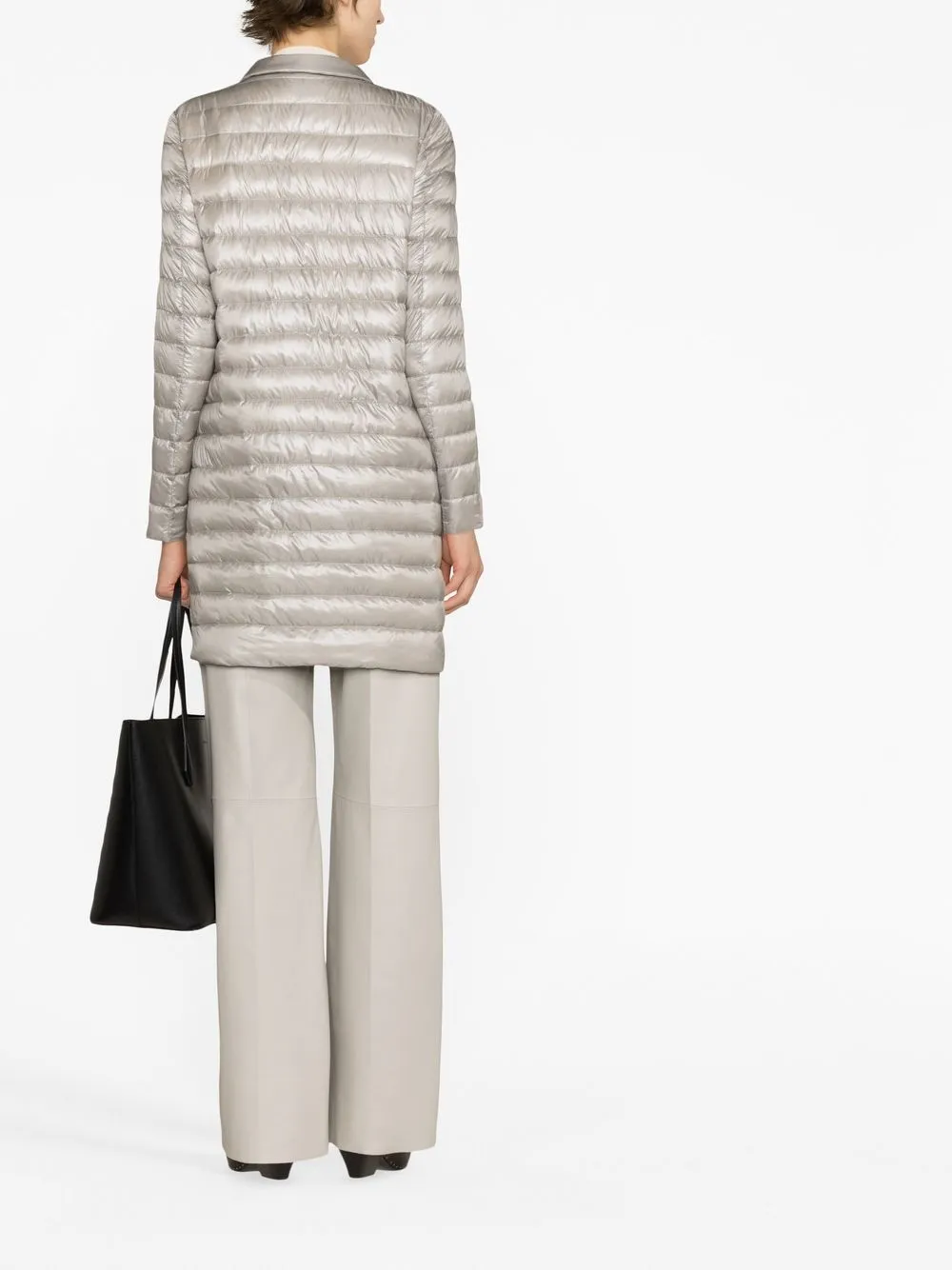 Herno Padded Button-up Coat In Grau
