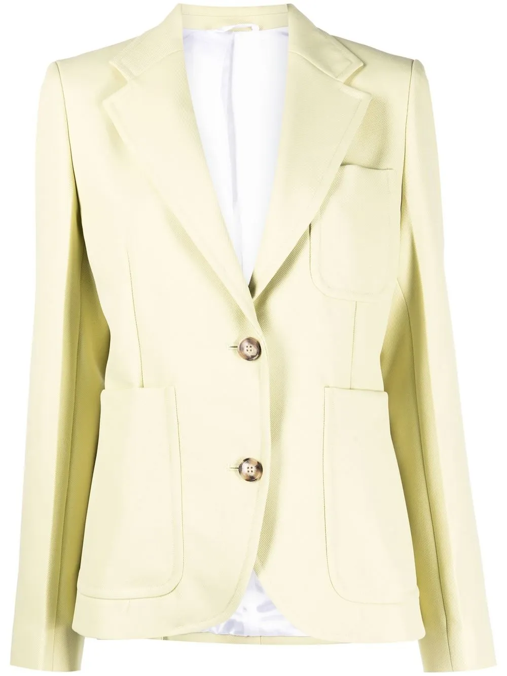 victoria beckham blazer à simple boutonnage - vert