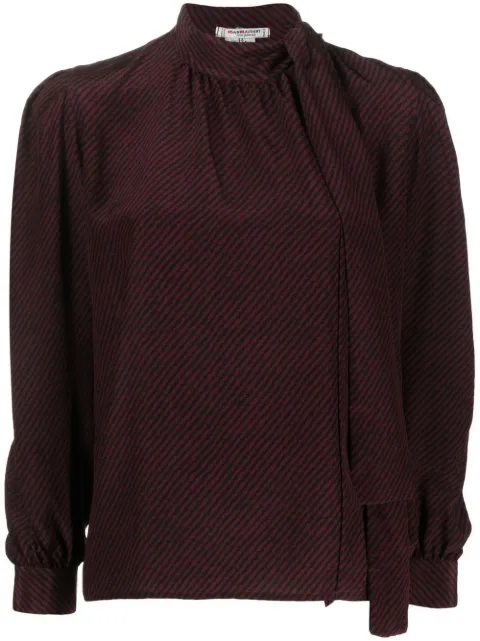 Saint Laurent Pre-Owned 1970 Schluppenbluse mit diagonalen Streifen