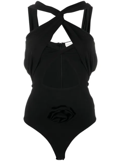 Magda Butrym body con detalle de aberturas y detalle torcido