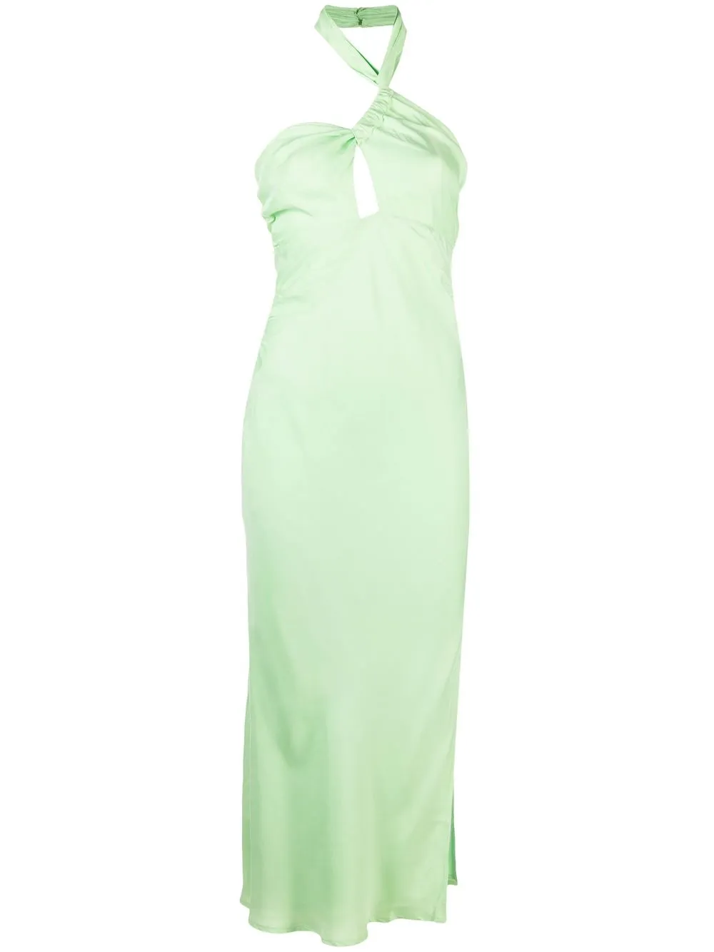 

Suboo vestido con cuello halter y detalles de aberturas - Verde