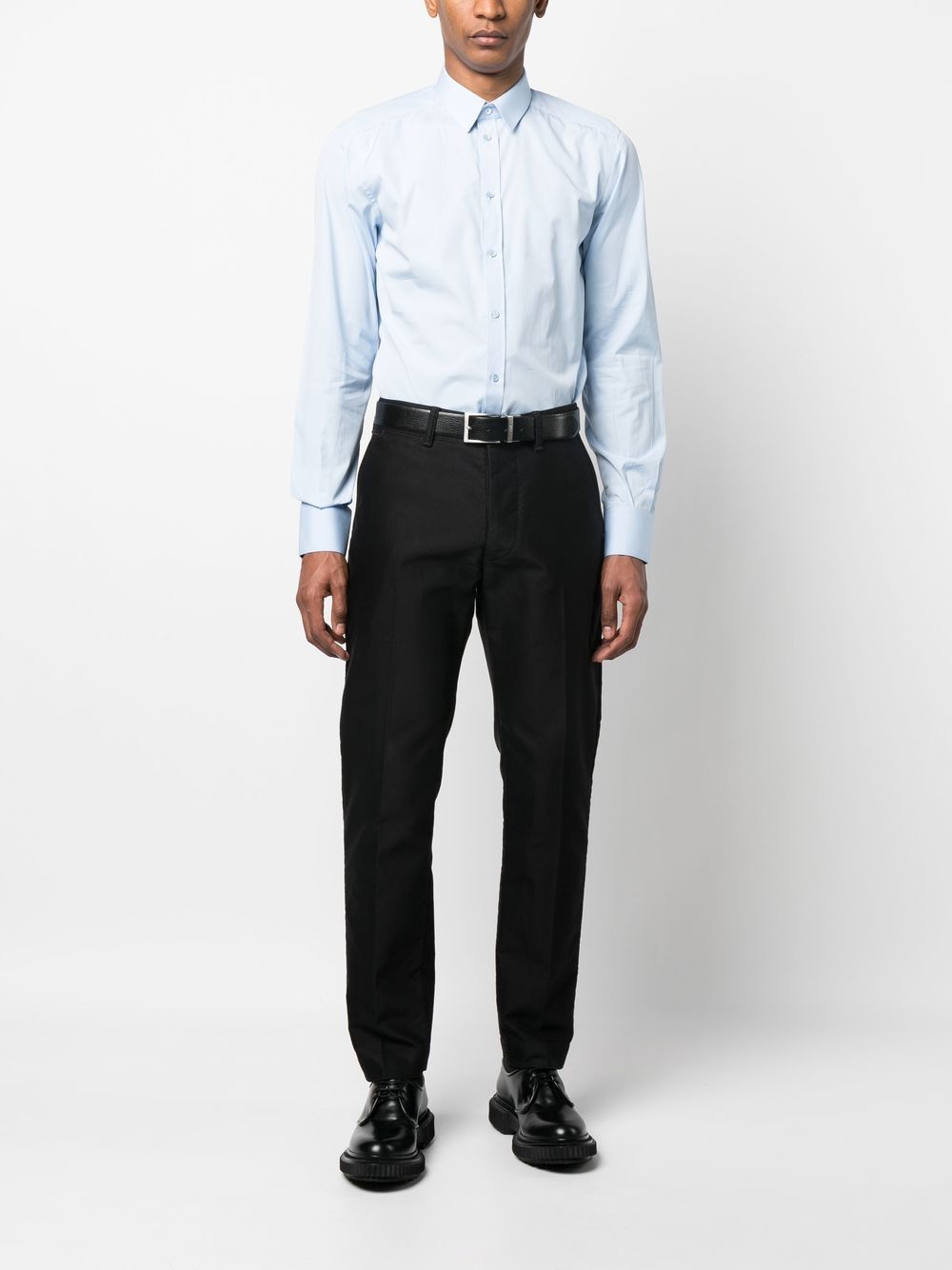 Shop Dolce & Gabbana Long-sleeve Button-fastening Shirt In Blau