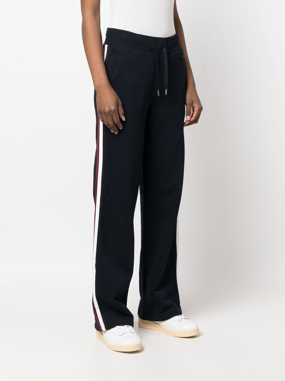Tommy Hilfiger Striped-trim Terry Sweatpants | 蓝色 In ModeSens