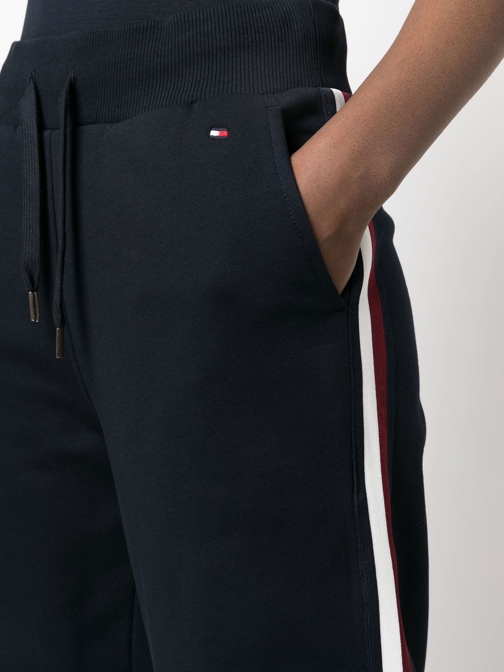 Tommy Hilfiger Striped-trim Terry Sweatpants In 蓝色 | ModeSens