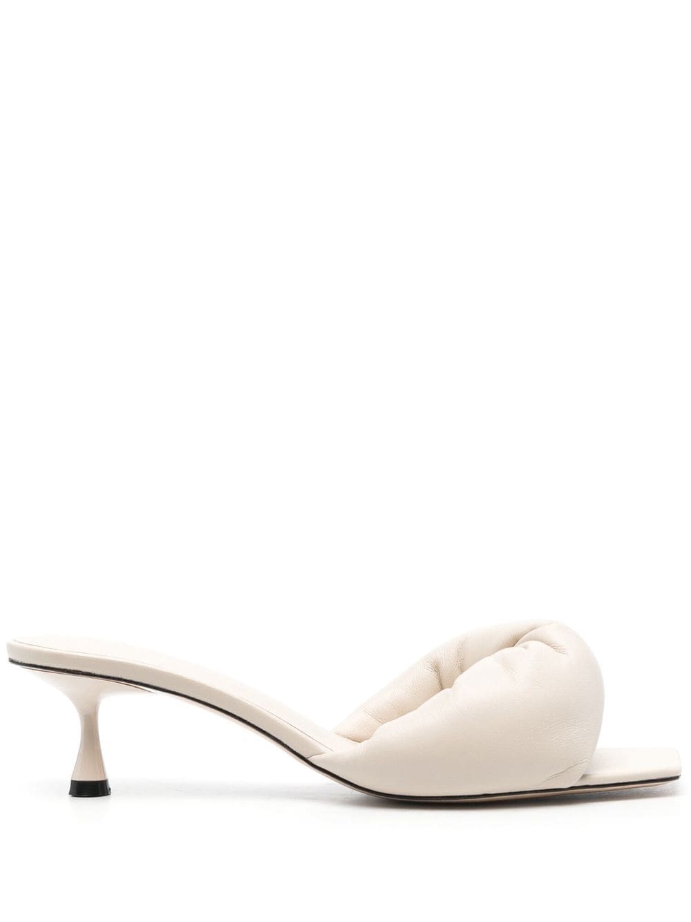 Studio Amelia Twisted 55mm Leather Mules In Neutrals