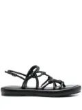 Studio Amelia strappy leather sandals - Black