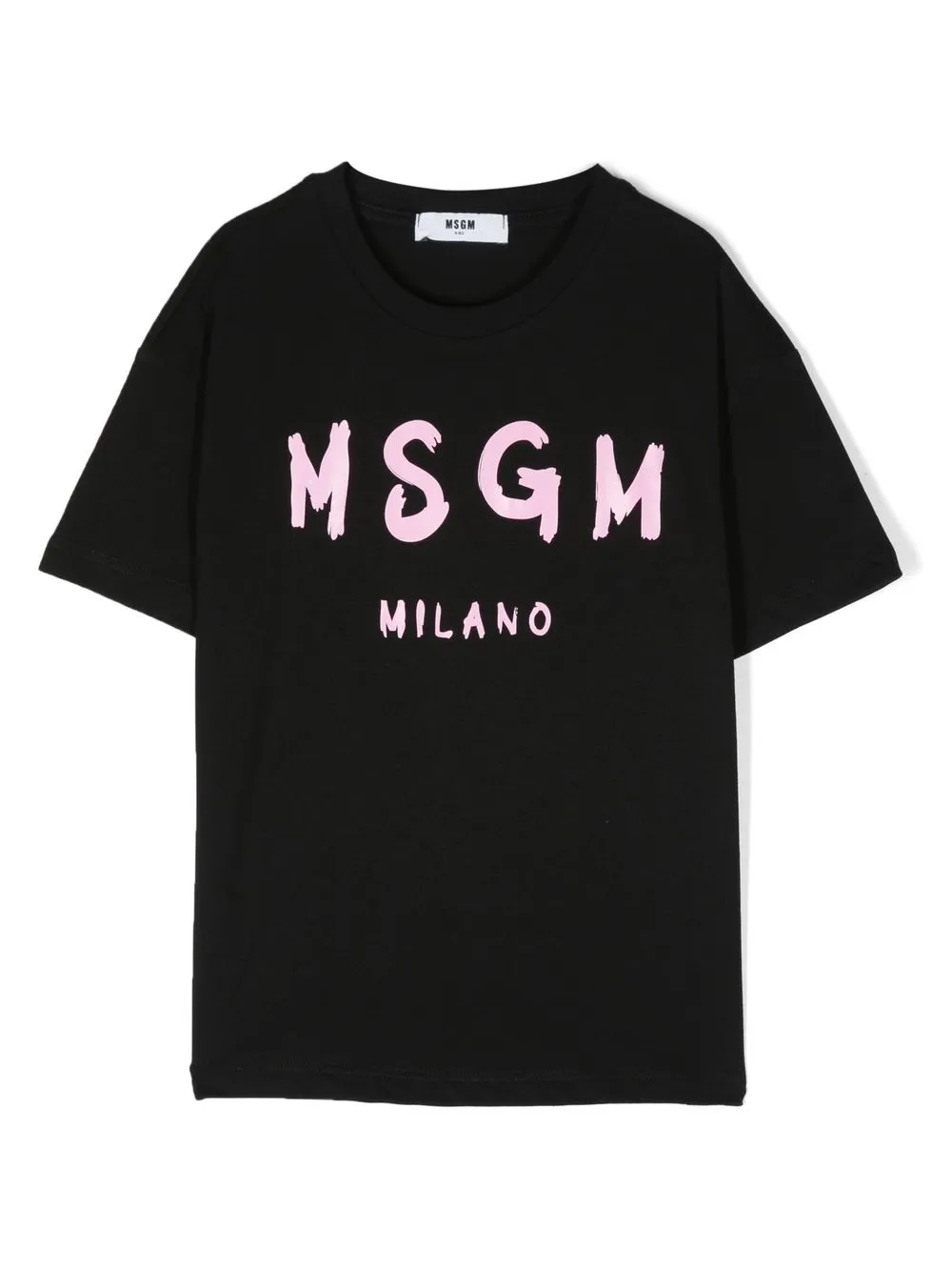 

MSGM Kids playera manga corta con logo estampado - Negro