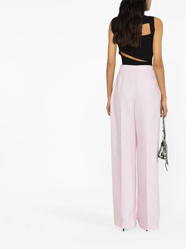 Alexander McQueen high-waisted Pleated Trousers | Pink