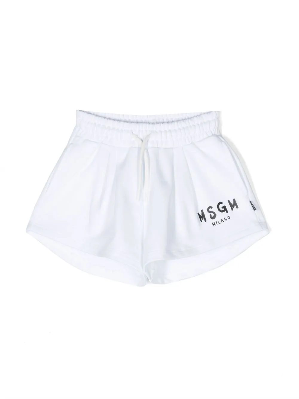 

MSGM Kids logo print track shorts - White