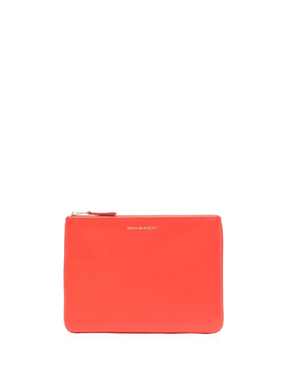 

Comme Des Garçons Wallet logo-detail zip-up wallet - Orange