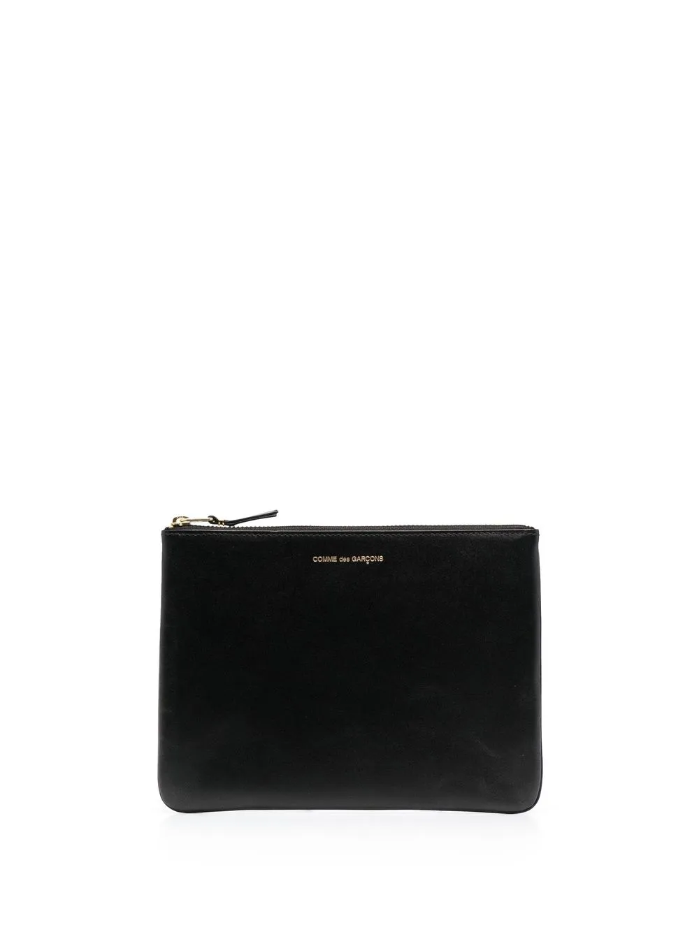 

Comme Des Garçons Wallet logo-detail zip-up leather wallet - Black