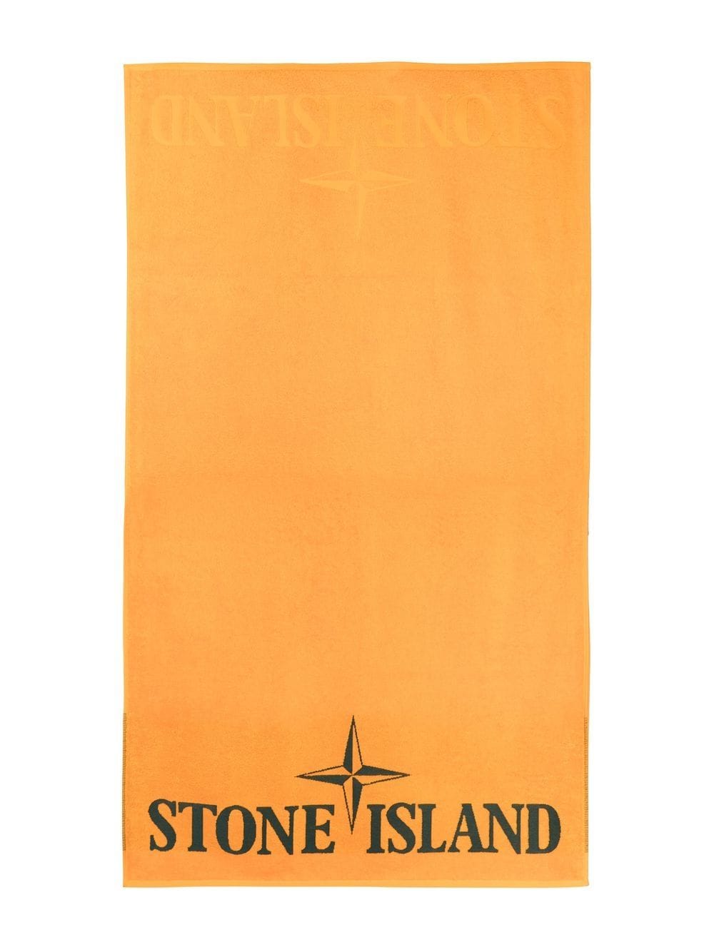 Stone Island logo-print Towel - Orange