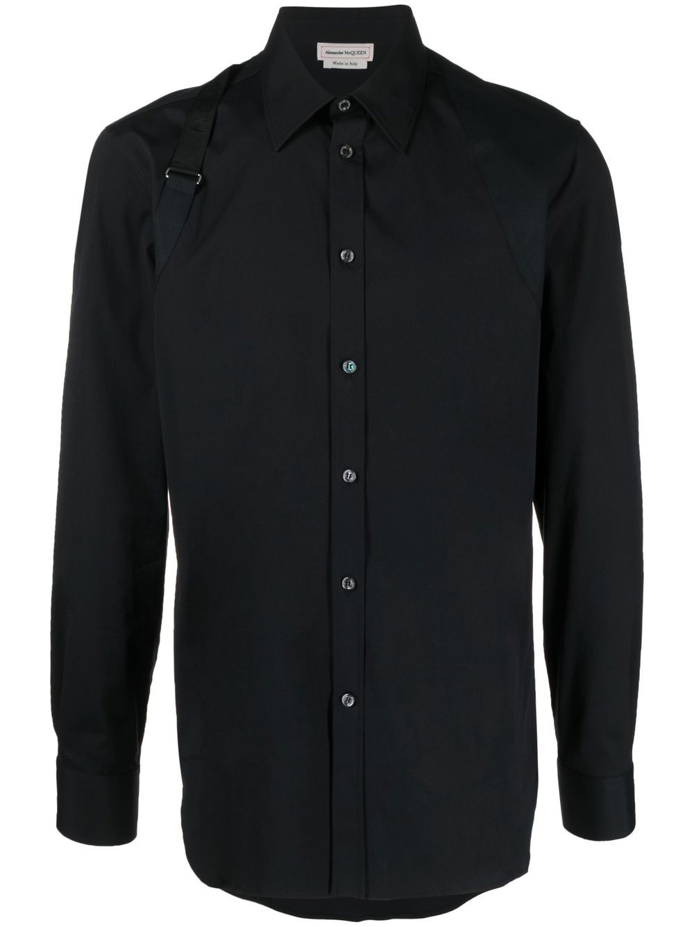 

Alexander McQueen buckle-detail cotton shirt - Black