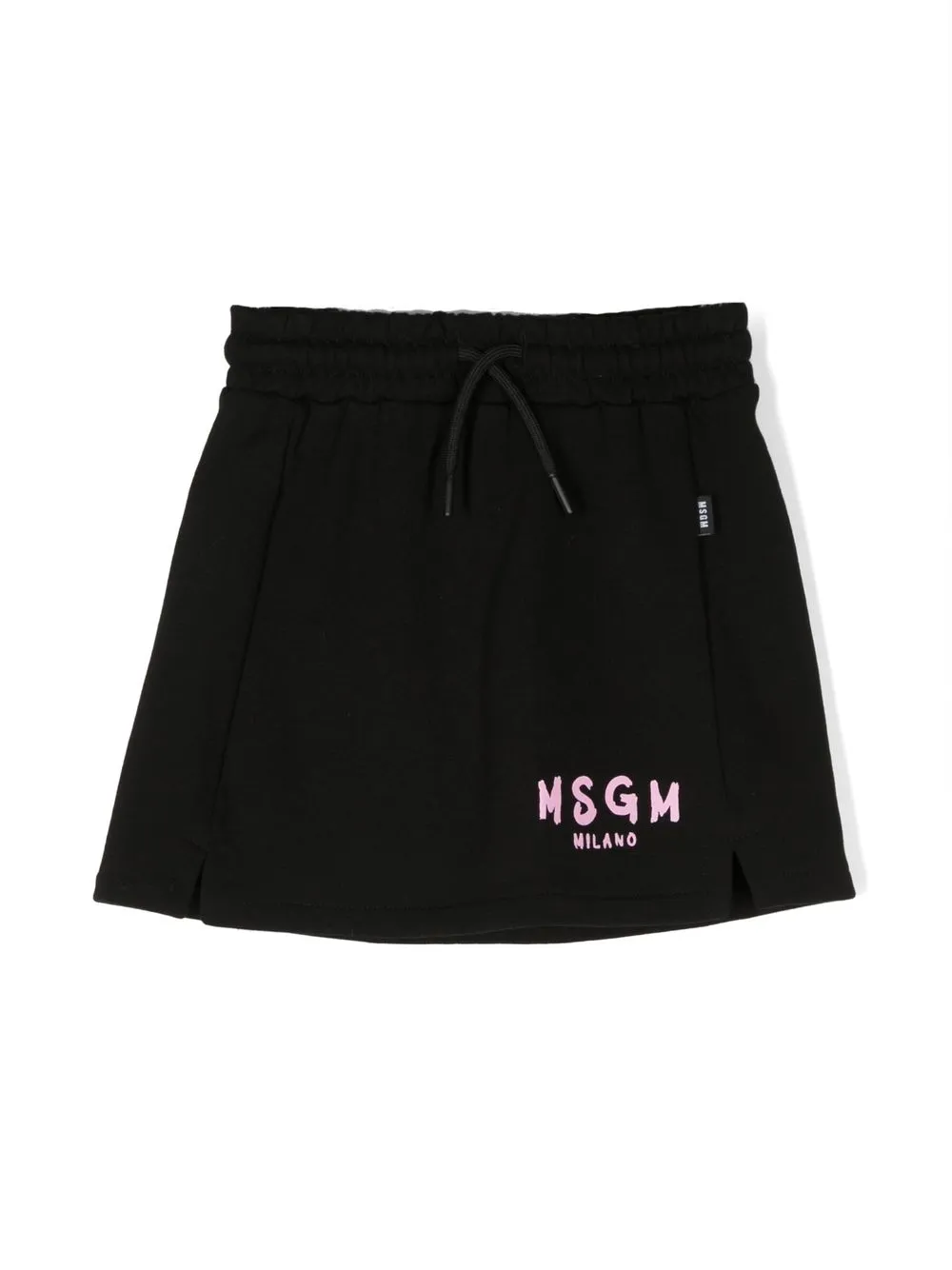 

MSGM Kids falda con cordones y logo - Negro