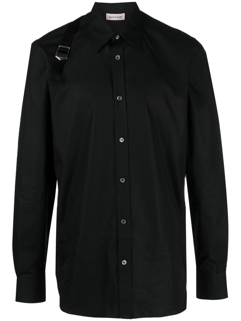 

Alexander McQueen buckle-detail cotton shirt - Black