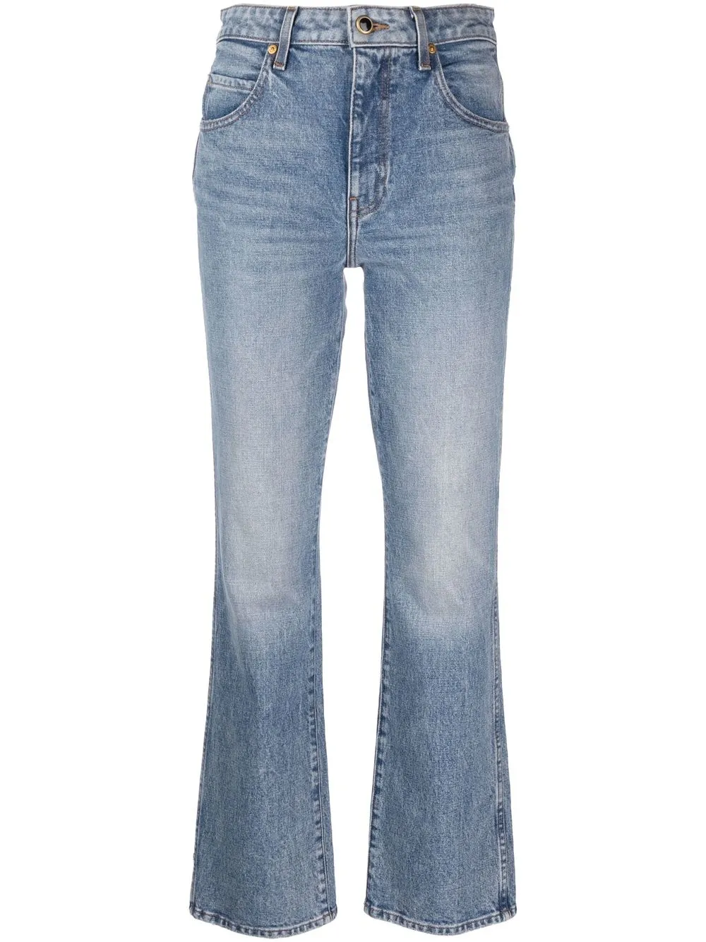 

KHAITE mid-rise cropped jeans - Blue