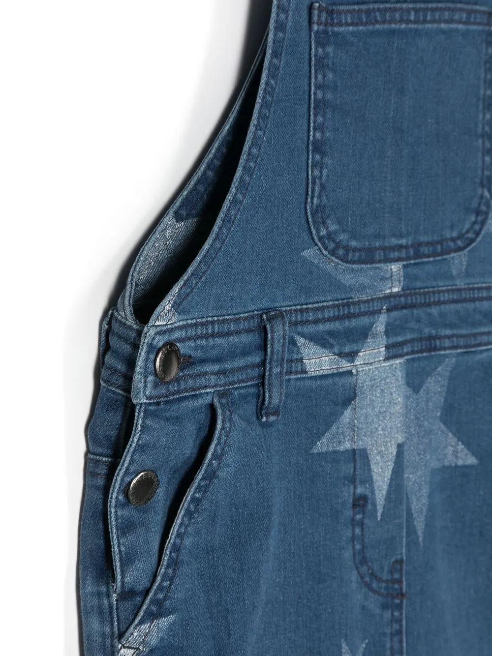 Stella Mccartney Star-print Dungarees In Blue