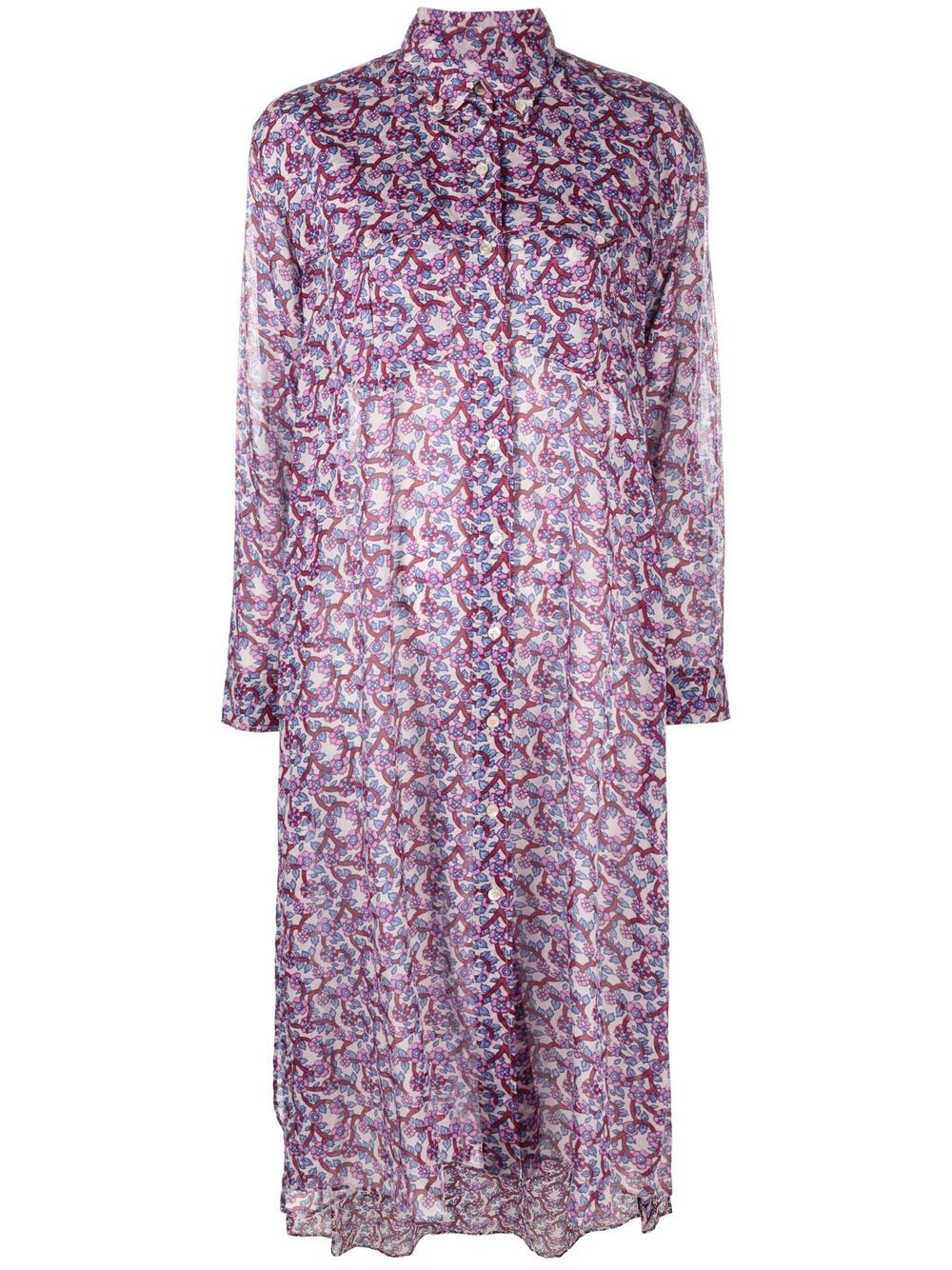 Raffinere værksted Pointer MARANT ÉTOILE floral-print Midi Shirt Dress - Farfetch