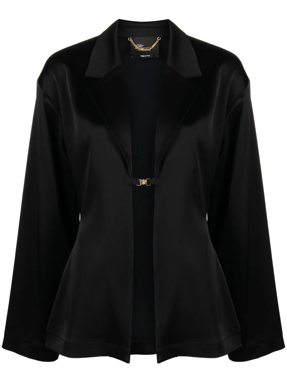 

Blumarine satin strap-fastening jacket - Black