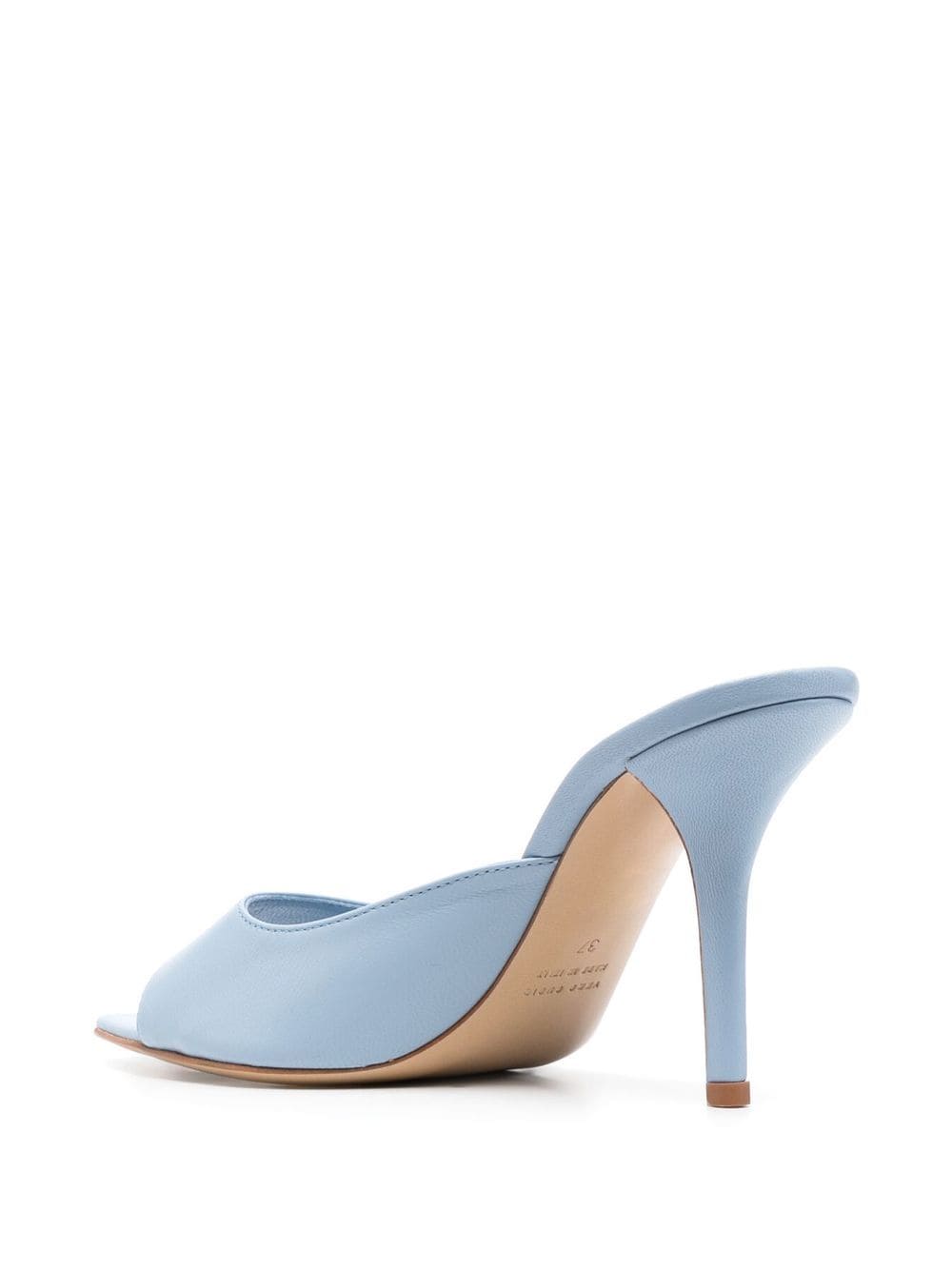 Shop Gia Borghini Perni 100mm Leather Mules In Blue