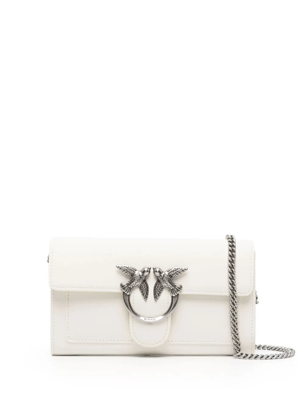 

PINKO logo-plaque crossbody bag - White