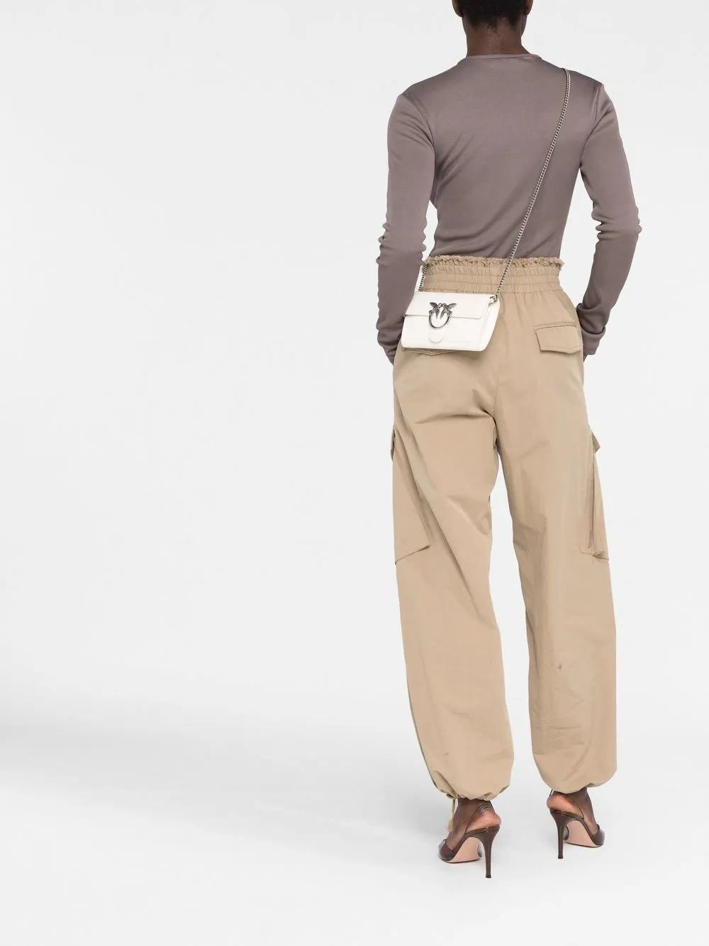 PINKO Crossbodytas met logoplakkaat - Wit