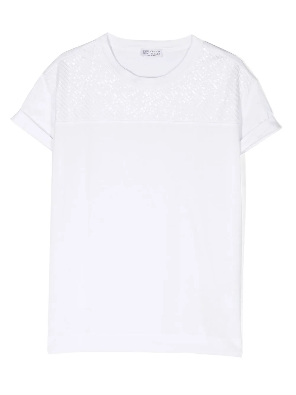 Brunello Cucinelli Kids round-neck short-sleeve T-shirt - White