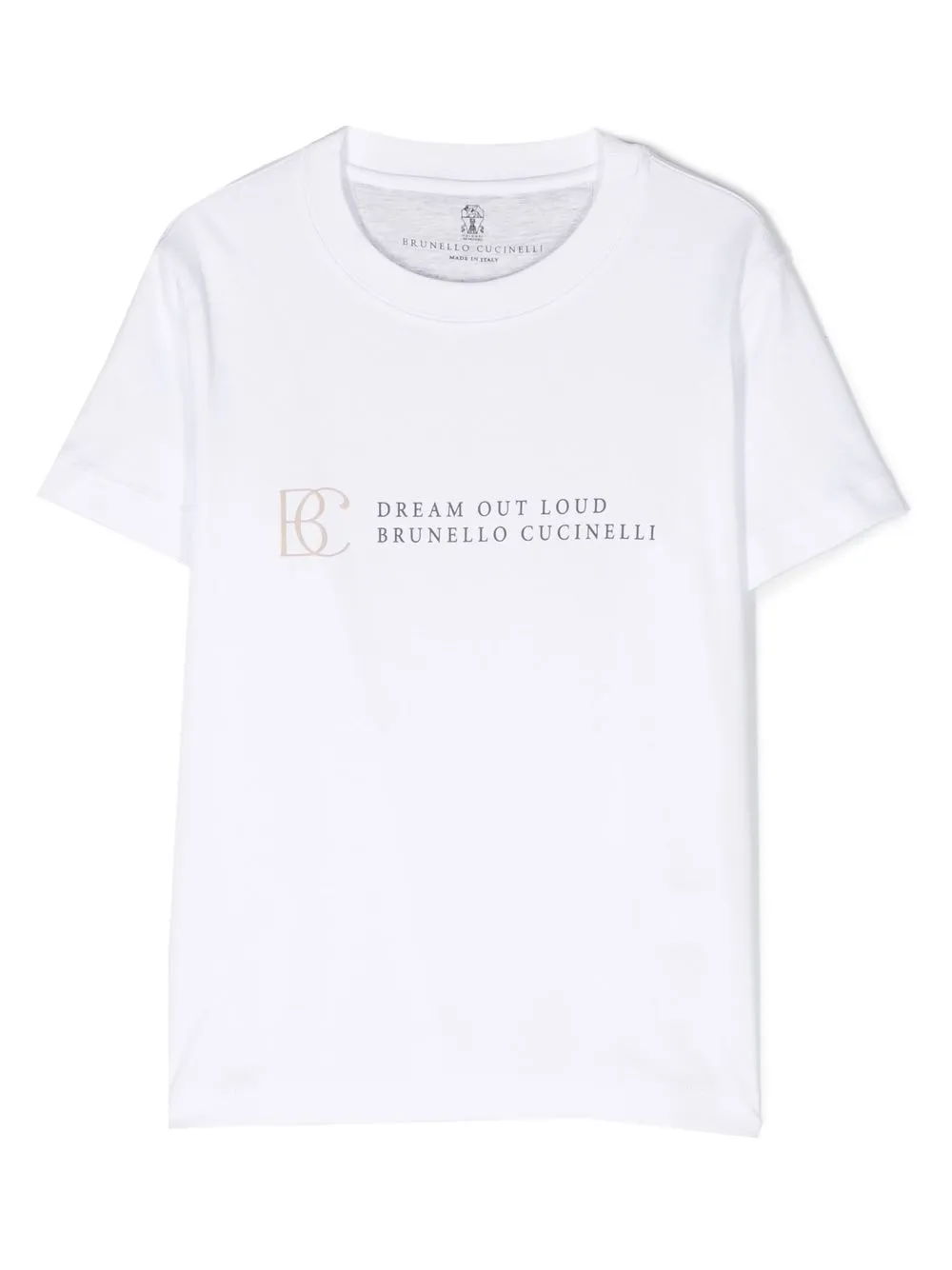 

Brunello Cucinelli Kids logo-print short-sleeve T-shirt - White