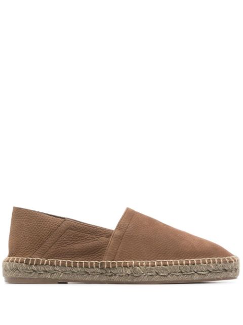 TOM FORD grained leather espadrilles Men