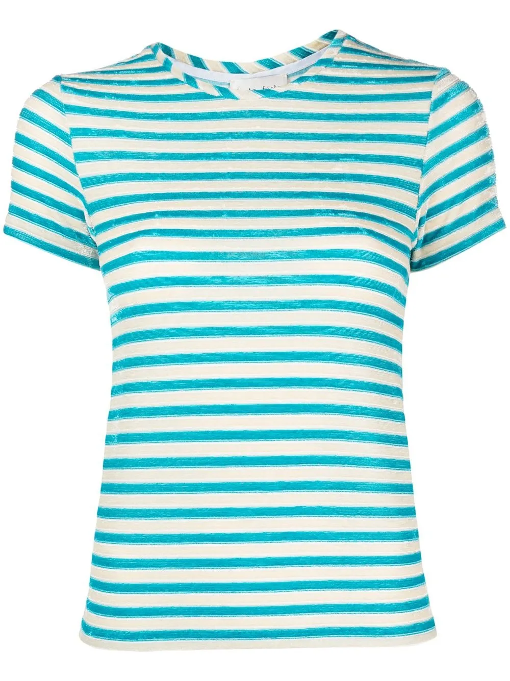 

Forte Forte playera manga corta con rayas estampadas - Azul