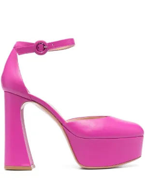 Gianvito Rossi エナメルレザー プラットフォームパンプス | ピンク