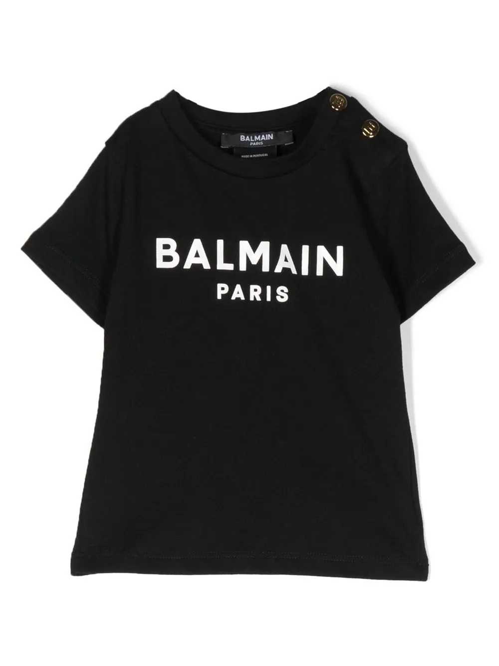 

Balmain Kids playera con logo estampado - Negro
