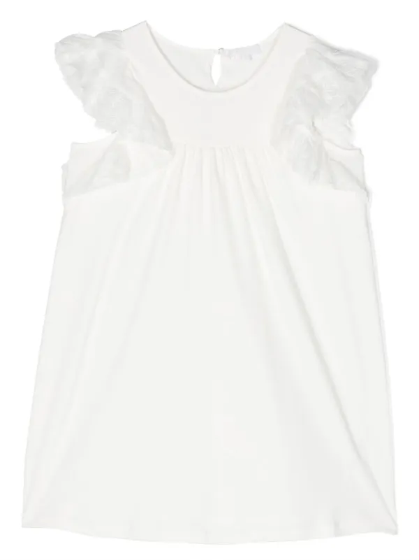 White broderie outlet anglaise shift dress