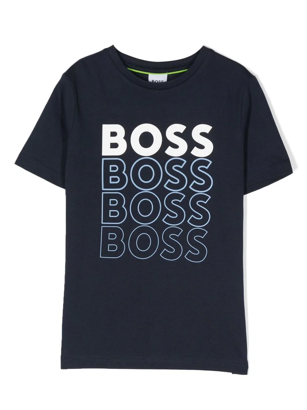 

BOSS Kidswear playera manga corta con logo estampado - Azul