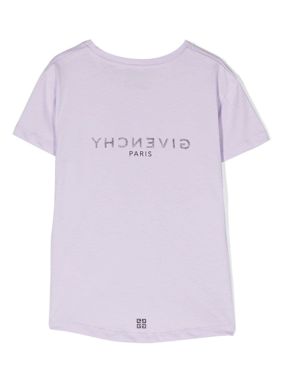 Shop Givenchy Cotton Logo-printt-shirt In Purple